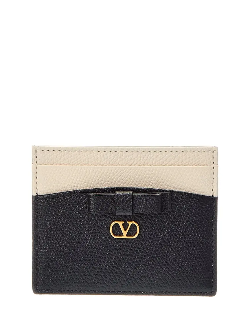 Valentino VLogo Signature Leather Card Holder