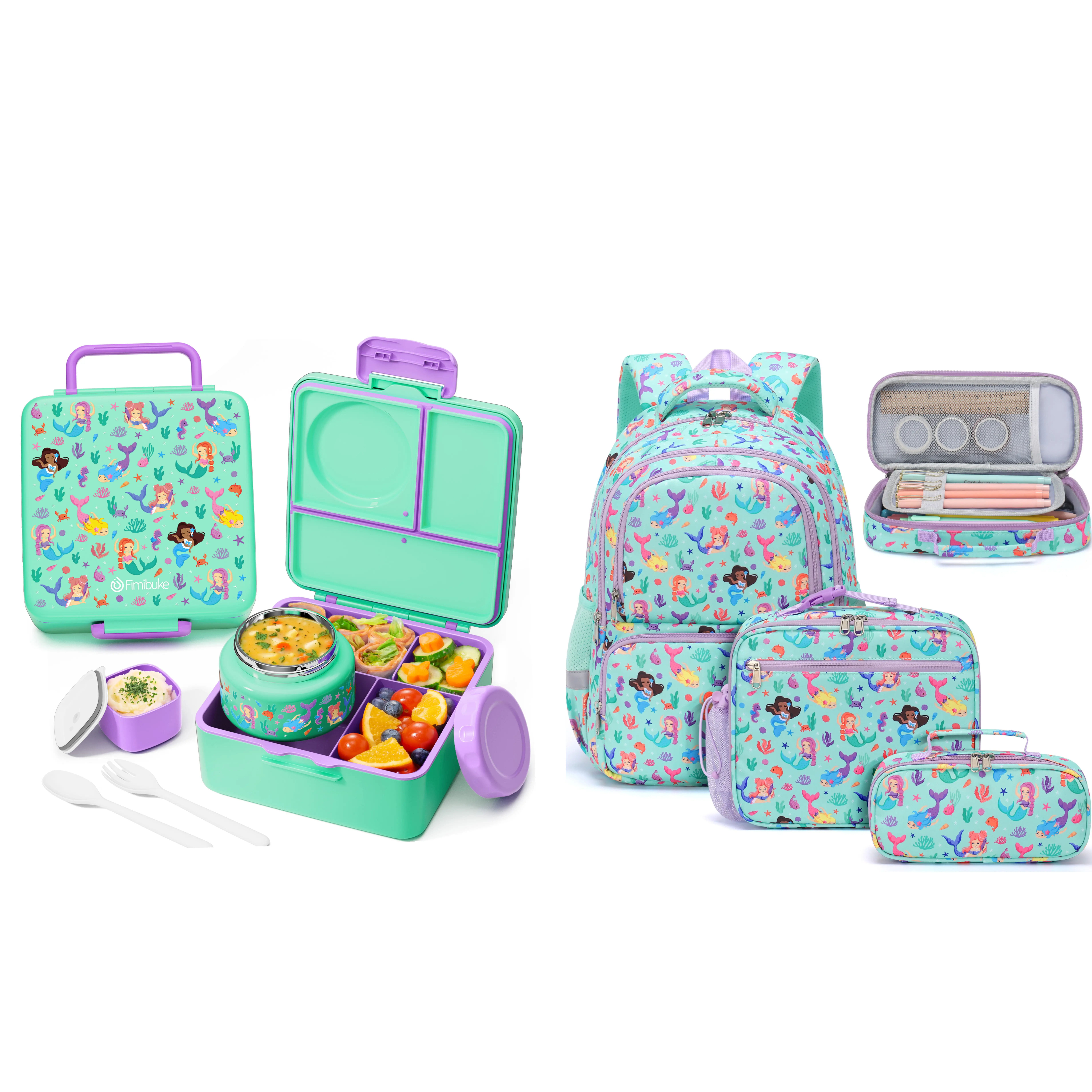 Bento Only + Schoolbag--Mermaids