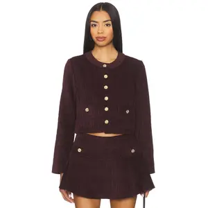 Amanda Uprichard Braswell Jacket in Aubergine
