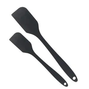 2-Piece Silicone Spatula Set, Heat-Resistant Non-Stick Baking Tools, Ideal for Cake Decorating, Mixing, Scraping, Kitchen Cooking Utensils, Scraper