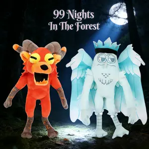 99 Nights In The Forest Plush Toys, Stuffed Animal, Featuring A Lava Reindeer And An Ice-Crowned Owl, Game's Forest Creature Collection, A Dark-Themed Collectible For Game Fans, Safe And Odorless, Collector's Item, Children's Birthday Gift
