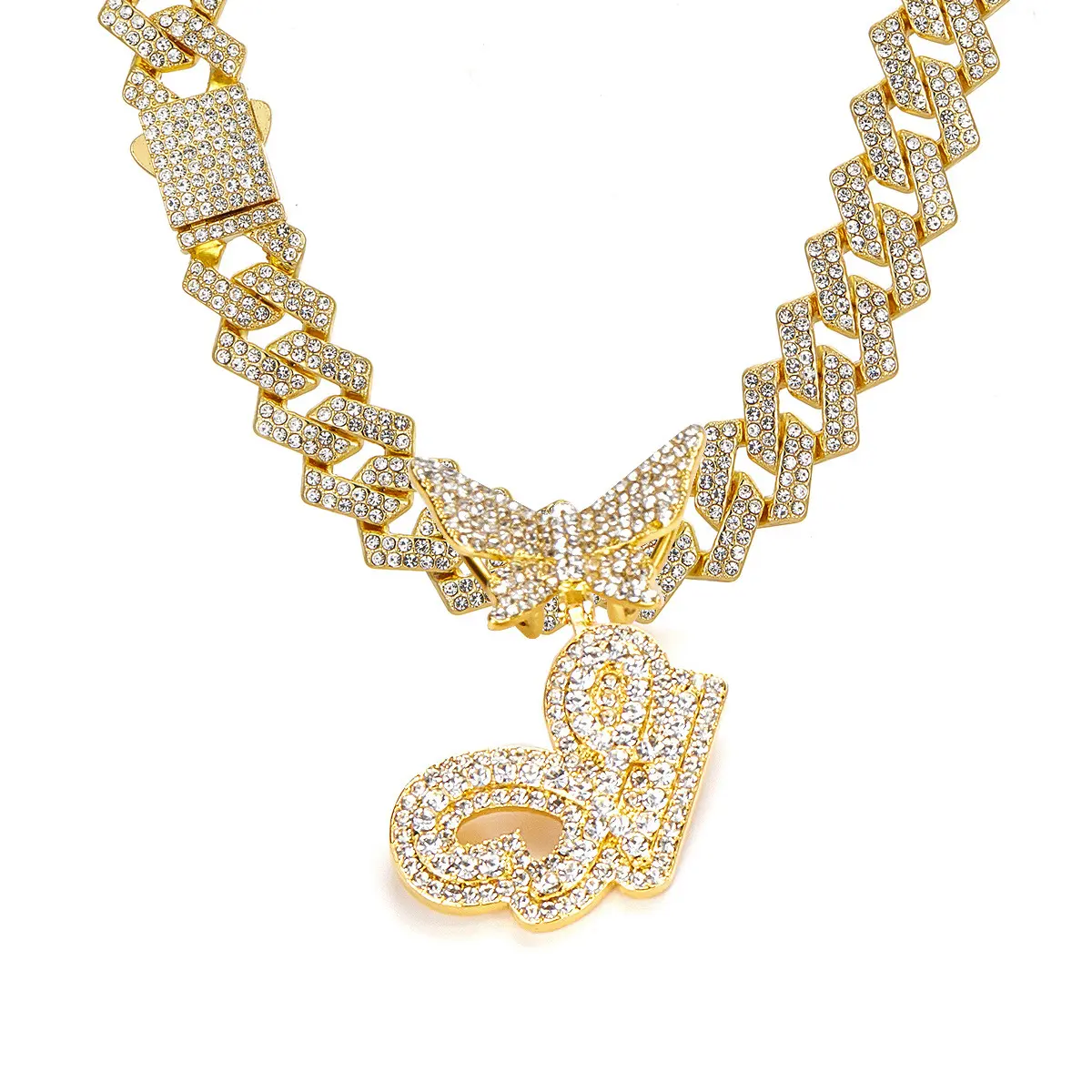 Gold letter necklace G