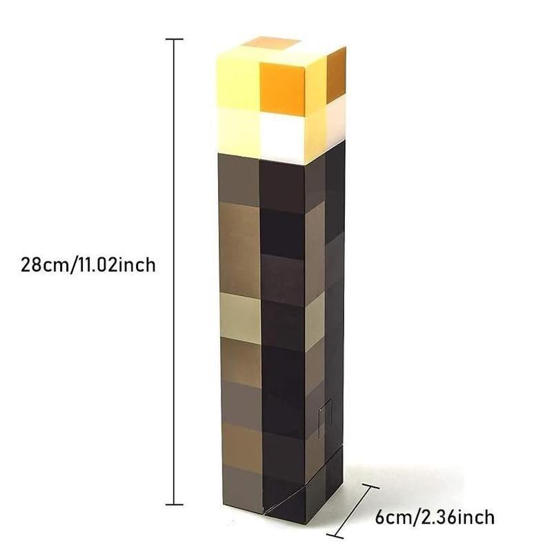 Upgraded Pixel Torch Night Light – USB Pluggable LED Wall Lamp | Handheld Flashlight for Kids Room, Holiday Party & Creative Home Decor,Gifts for boyfriend.Birthday gift