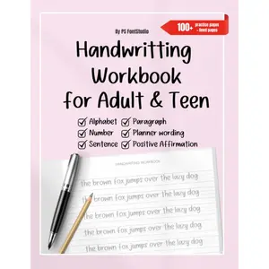 Neat and Modern Handwriting Practice Workbook for Adult and Teens with Positive Affirmation: Improve your penmanship to achieve polished and cute writing: Daily Planner