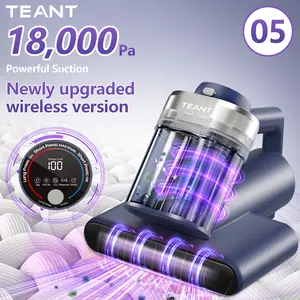 Teant Upgrade Mattress Vacuum Cleaner(05),18KPa Suction,  Dust Sensor, UV & Ultrasonic Dust Mite Removal,33000 RPM Tapping,Aroma Tablet, Pet Hair Cleaner for Bed, Sofa, Handheld Vacuum Cordless, Wireless Vacuum,summerwins