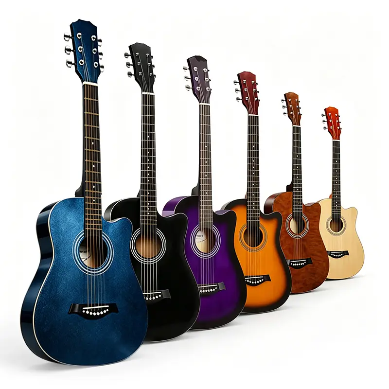 41-Inch Solid Wood Acoustic Folk Guitar for Adults and Beginners