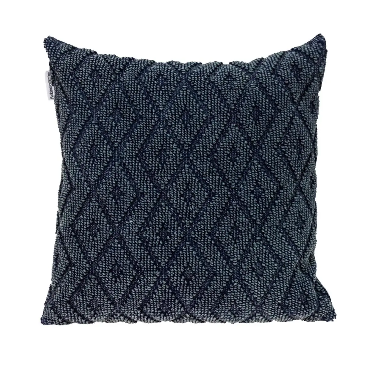 Parkland Collection PILM21449 Sorrel Navy Geometric Square Throw Pillow, Cotton Tufted Jacquard Weave, Diamond Motif, Hidden Zipper, Machine Washable, Machine Wash