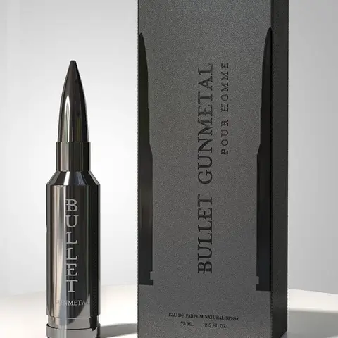 BHARARA Bullet Gunmetal 2.5 oz EDP Bold Masculine Men’s Cologne - Lavender, Citrus, Leather Notes - Versatile Fragrances Gift for Guys, Father's Day Mens Gifts, Father's Day Gifts, Gifts For Him