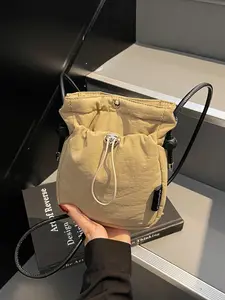 Lightweight Casual Nylon Phone Bag, Mini Backpack for Outdoors, Plain Design, All-Season Fashion Accessory, Versatile and Stylish