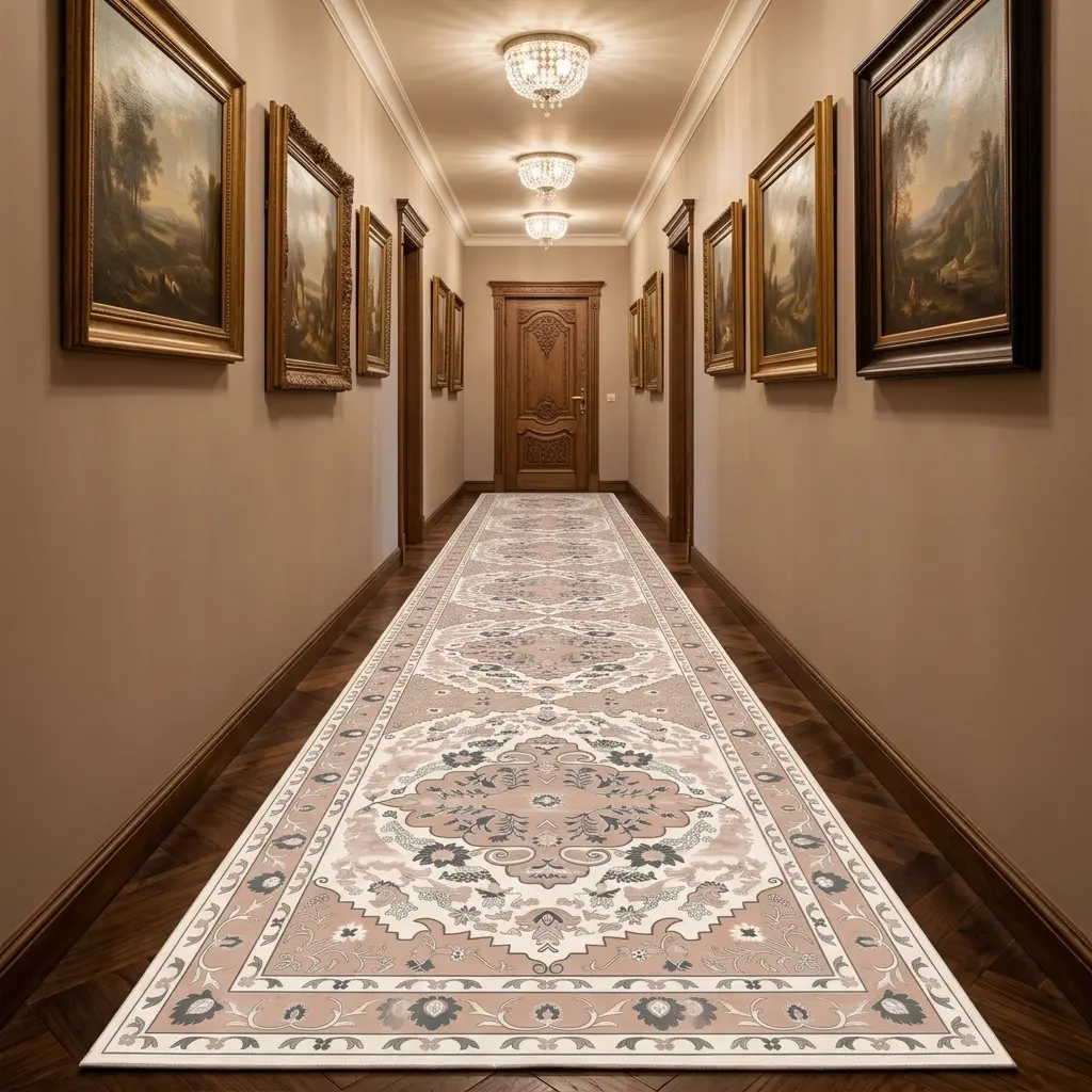 Vintage Persian Floral Washable Runner Rug 3x7 3x10, Soft Velvet Low Pile Non Slip Hallway Carpet, Bohemian Kitchen Entryway Laundry Room Bedroom Floor Mat
