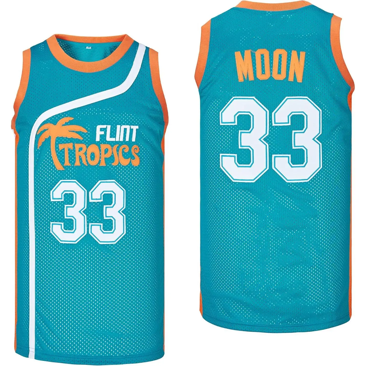 Men's # 33 Basketball jersey Green Retro Crew Neck Tank Top Embroidery stitching letters and numbers Breathable Sweatshirt