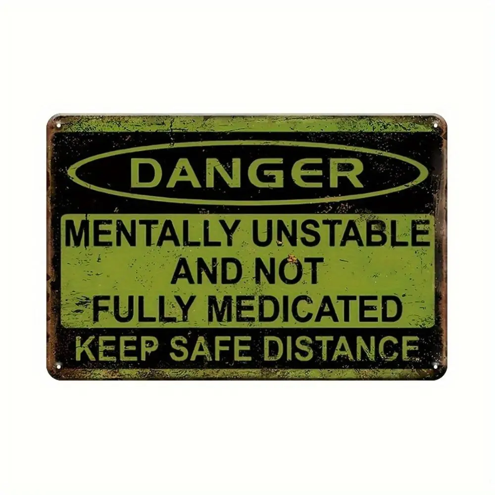 Vintage Letter Pattern Metal Plaque, 1 Count Funny Quotes Waterproof Durable Sign, Wall Art Decor for Home Living Room Bedroom, Home Decor Products, Home Decor Gifts, Decorative Plaque, Home Office Decor, Home Office Decoration, Signage