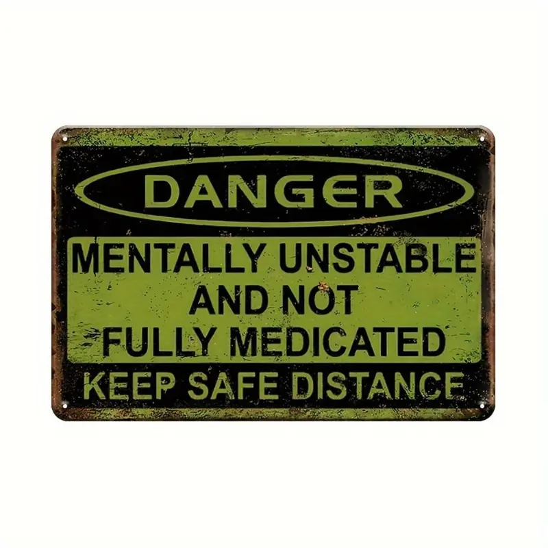 Vintage Letter Pattern Metal Plaque, 1 Count Funny Quotes Waterproof Durable Sign, Wall Art Decor for Home Living Room Bedroom, Home Decor Products, Home Decor Gifts, Decorative Plaque, Home Office Decor, Home Office Decoration, Signage, Plaque And Sign