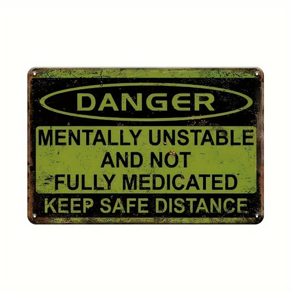 Vintage Letter Pattern Metal Plaque, 1 Count Funny Quotes Waterproof Durable Sign, Wall Art Decor for Home Living Room Bedroom, Home Decor Products, D