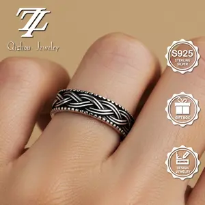 S925 Sterling Silver Celtic Knot Ring for Women & Men | Vintage Braided Band | Hypoallergenic Gift Jewelry