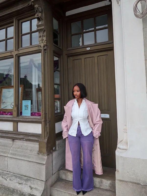 Ashtin Baggy Jeans - Purple