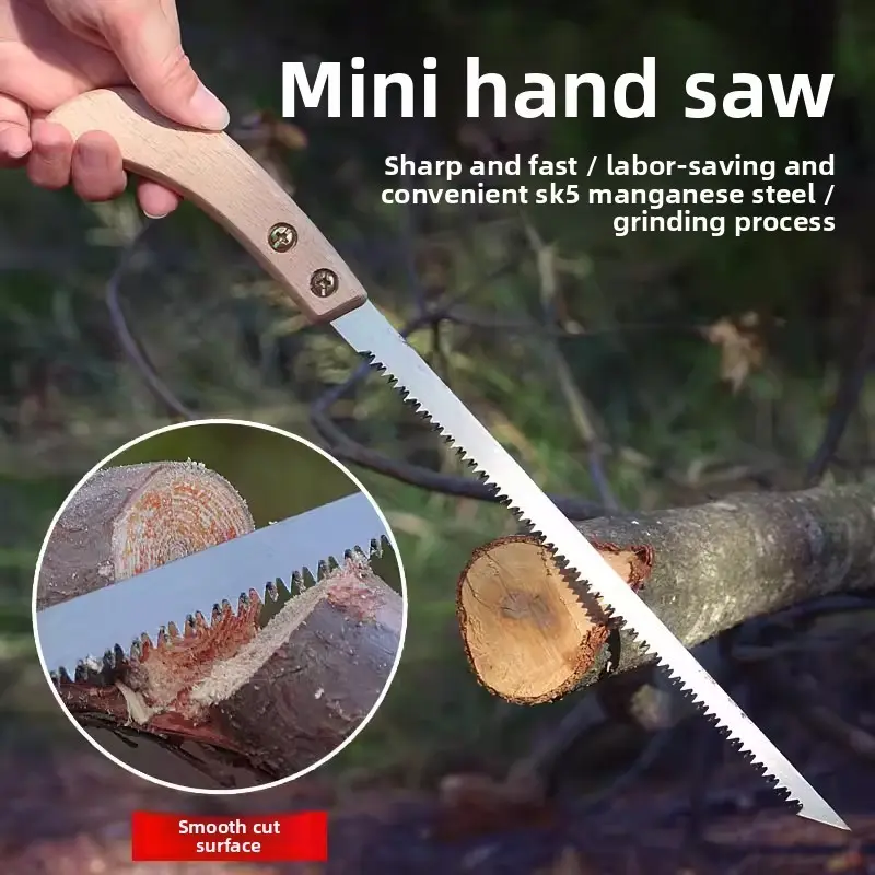 Handmade Saw Set, Small Garden Saws, Dual Toothed Steel Saws, Hand Tools, Suitable for Woodworking and Gardening, Ideal for Cutting Small Wooden Blocks and Branches