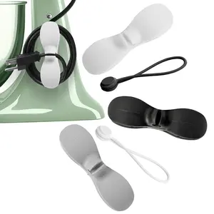 Organizt Cord Organizer for Kitchen Appliances - 3 Cord Winders and 2 Bonus Silicone Magnetic Cable Ties - Cord Wrappers for Kitchen Appliances with 3M Adhesive and Upgraded Butterfly Design