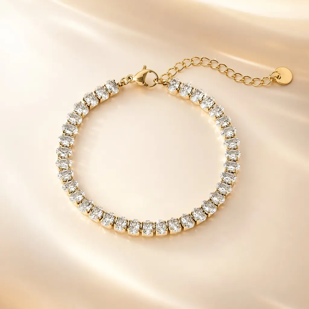 Adjustable Tennis Bracelets for Women Teen Girls Rainbow Cubic Zirconia Bracelet 14K White Gold Plated Hypoallergenic Slider Bracelet Jewelry Gift