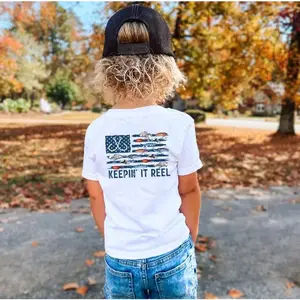 Wholesale Keepin' It Reel youth Fishing Tee casual gift for son youth clothing family shirt