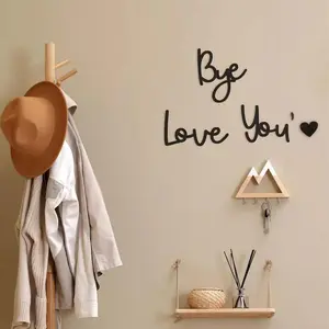 Love You Bye Sign, 1 Set Modern Wall Decor, Wall Art Decoration, Wall Art Ornaments for Home Living Room Bedroom Office Hotel Coffee Shop