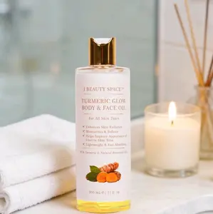 Turmeric Glow Face and body Corrector Oil 300ml for all skin types.  Anti-spot, and glow-up Oil.  100% Effective