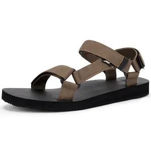 Men's Outdoor Support Sandals with Breathable Mesh Upper, Arch Support for All-Day Relief, 3 Adjustable Hook-and-Loop Fasteners, 30° Arched Toe Anti-Twist Non-Slip Rubber Sole, Soft Chafing-Reducing Pad