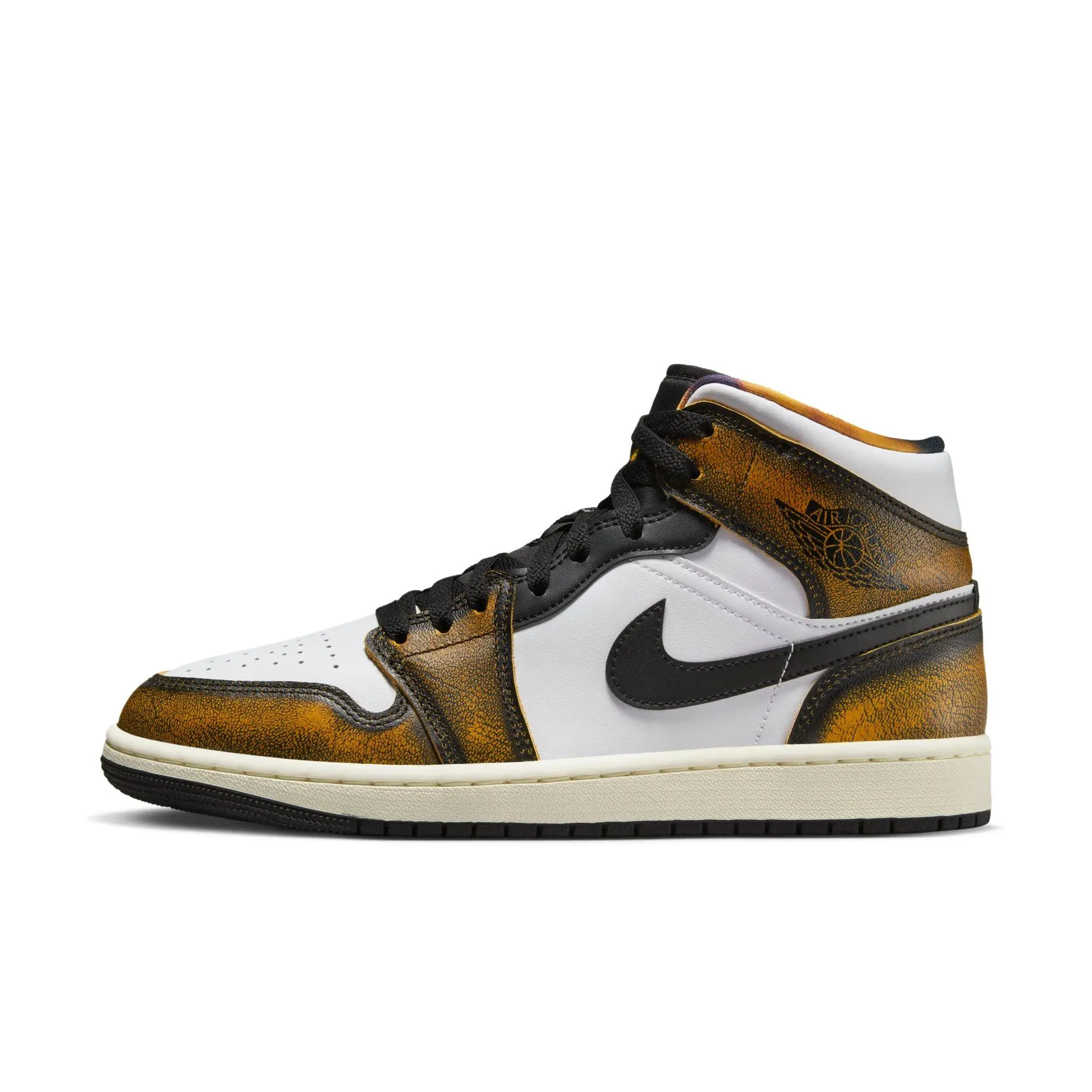[DQ8417-071] Mens Air Jordan Retro 1 Mid SE 'Orange Wear Away'