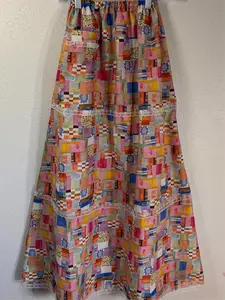Patchwork Print Skirt | Pink