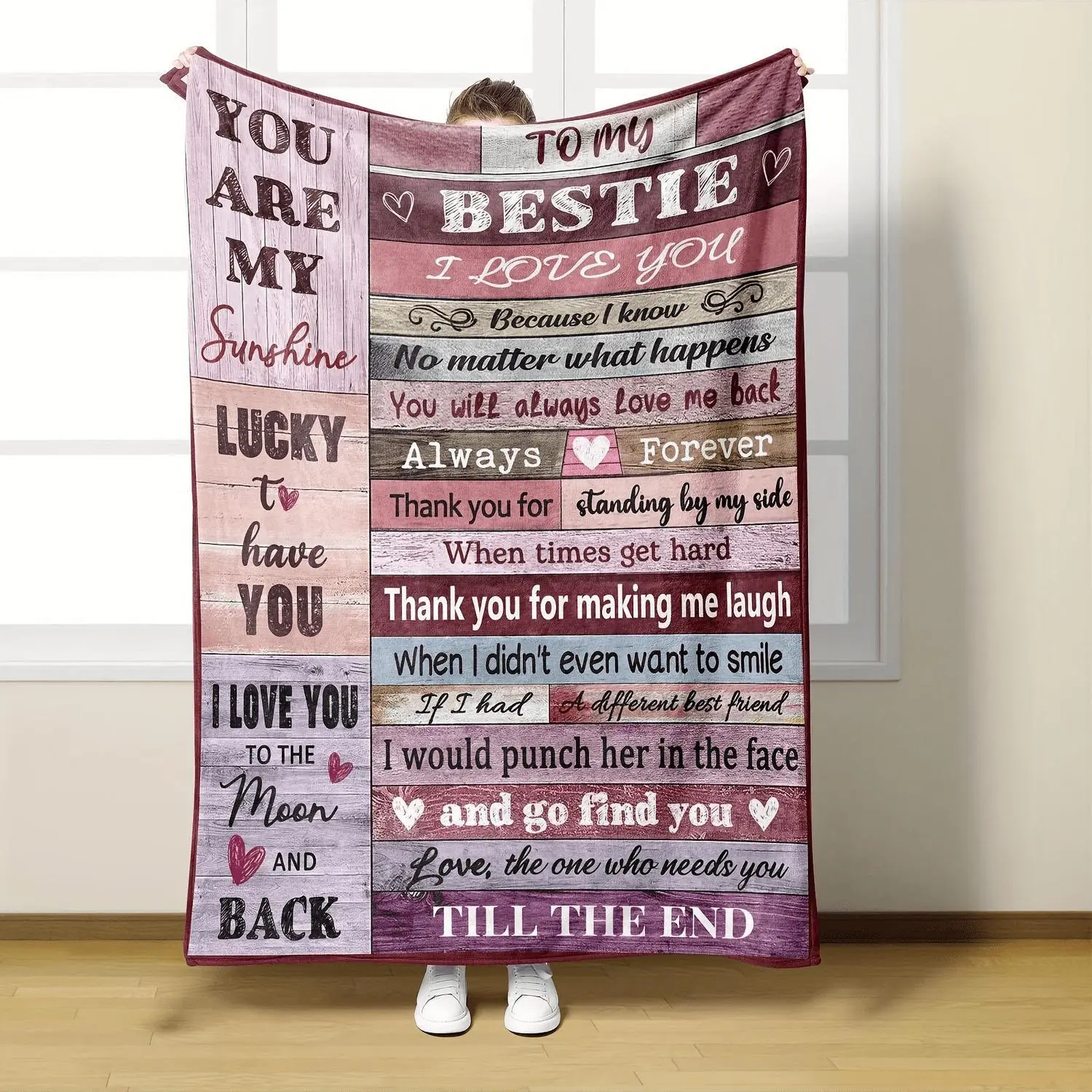 1pc Envelope Blanket Comfortable Soft Girl Gift Blanket, Good Friend Birthday Gift Blanket, Dear Classmate Gift Warm Blanket, Sister Blanket Blanket Multi-functional Blanket