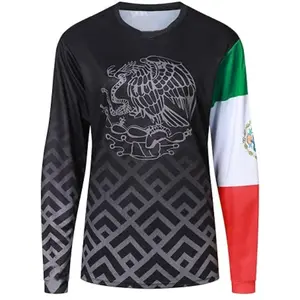 Women Mountain Bike Shirts sport lover gift Long Sleeve Mexico MTB Off-Road Motocross Jersey Quick Dry Moisture-Wicking Bike Wear Sports Tops Sports T-Shirt