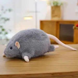 Plush Rat Toy Doll, Realistic Design Plush Stuffed Animal, Cute Sleeping Companion Gift for Girls & Women, Soft Cuddly Pet Accessory