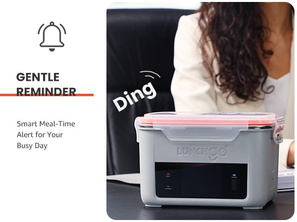 LUNCHGO G1 Smart Electric Heated Leakproof Lunch Box - Cordless Battery Powered Thermal Insulated Durable Container, 5-Cup Capacity, 250°F Max, Auto Scheduled Heating for Work, Outdoor Meals, Lunch at Work LUNCHGO G1 Smart Electric Heated Leakproof Lunch Box - Cordless Battery Powered Thermal Insulated Durable Container, 5-Cup Capacity, 250°F Max, Auto Scheduled Heating for Work, Outdoor Meals, Lunch at Work