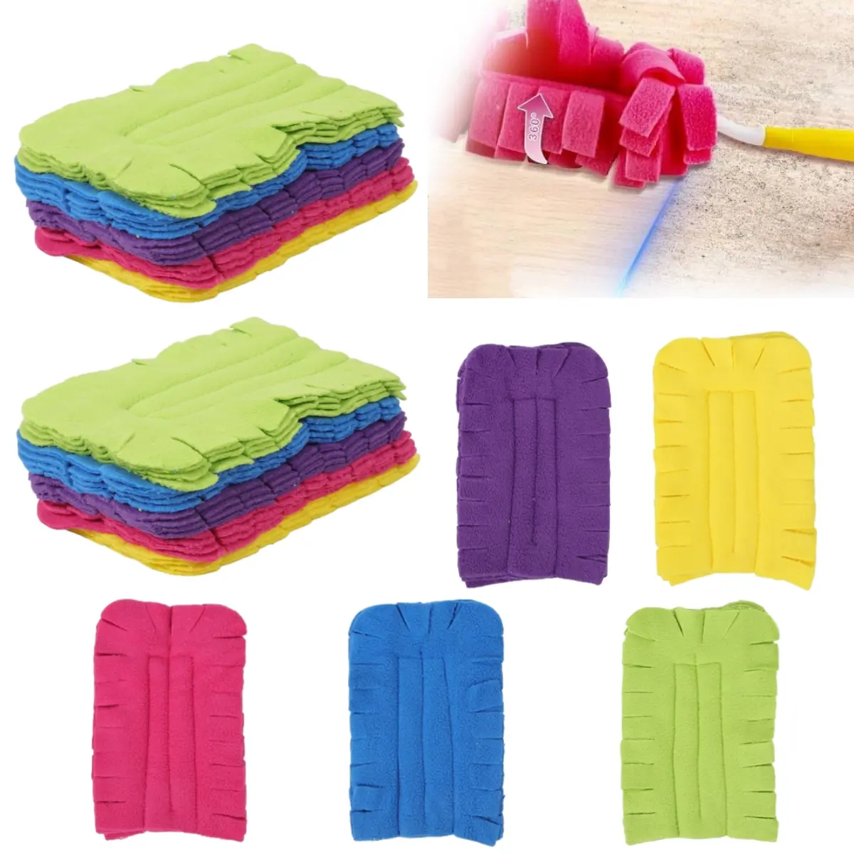 A Set of 24/12 Pcs Duster Refills (Excluding Handle),Heavy Duty Dusting Heads for Universal Duster Handles Home Cleaning,Laundry,Furniture,Car,Keyboard,Halloween Christmas Party Gifts,Hand Tools Kits
