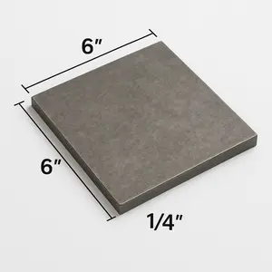 2 Carbon Steel Plates 6" x 6" x 1/4" Plate - Pack of 2 Metal Base plates - A36 Welding Test Practice Coupons - Hot Rolled 0.25” Steel Sheets