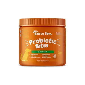 Zesty Paws Probiotic Bites Pumpkin Flavored Chews for Dogs (90 ct)