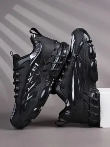 New Men's Training Sneakers, Breathable Mesh with Zebra Pattern Support, Durable Bubble Cushioning, Versatile for Hiking, Fitness, Urban Training, Athletic Shoes