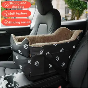 A Cute Elevated Pet Bed Featuring a Cat Paw Print Design - The Inner Layer Is Warm, While The Outer Layer Is Sturdy, Ensuring a Solid And Durable Structure; It Has a Foldable Design for Easy Storage And Transport; Suitable for Home Use And Travel