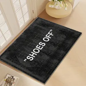 Velvet Fun 'take off Shoes' Rug, Indoor Outdoor Non-Slip Mat, Door Mat, Suitable for Kitchen, Dining Room, Hallway, Bathroom, Bedroom