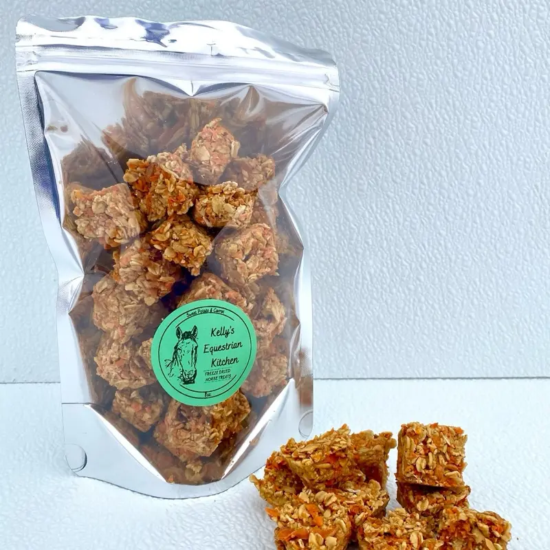 Kelly’s Equestrian: Freeze-dried horse treats.