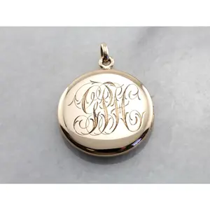 Antique Monogramed Circle Locket