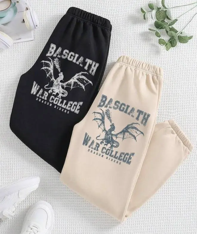 Vintage Fourth Wing Sweatpants, Xaden Riorson, Rebecca Yoros, Fantasy Romance Book Sweatpants, Comfortable Midweight Cotton Sweatpants, Bookish Gift, Cotton Graphic Casual Sweatpants