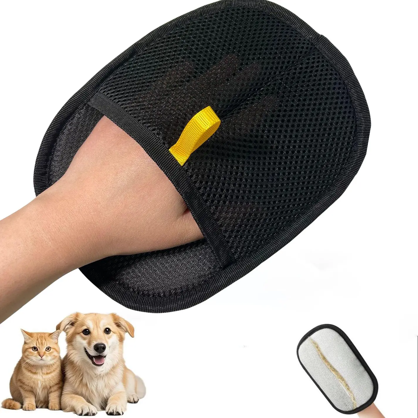 Cat Dog Pet Hair Removal Grooming Glove, Upgraded High-Efficiency Beauty Glove, Reusable Cat Dog De-Shedding Tool, Clean Sofa Furniture Carpet Curtains
