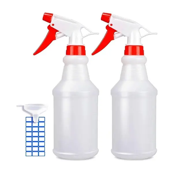 Empty Spray Bottles (16oz/2Pack) - Adjustable Spray Bottles for Cleaning Solutions - No Leak and Clog - HDPE spray bottle For Plants, Pet, Vinegar, BBQ, and Rubbing Alcohol