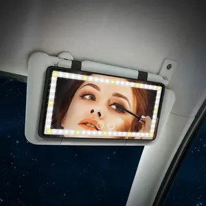 Car Sun Visor Mirror with LED Light, USB Rechargeable Car Sun Visor Mirror with LED Light, Car Interior Makeup Mirror, Home Decor