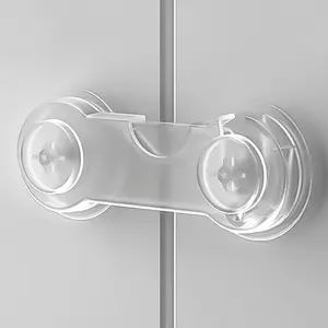 4pcs Short Transparent Hand-proof Cabinet Door Safety Lock Christmas, Halloween, Thanksgiving Day Gift