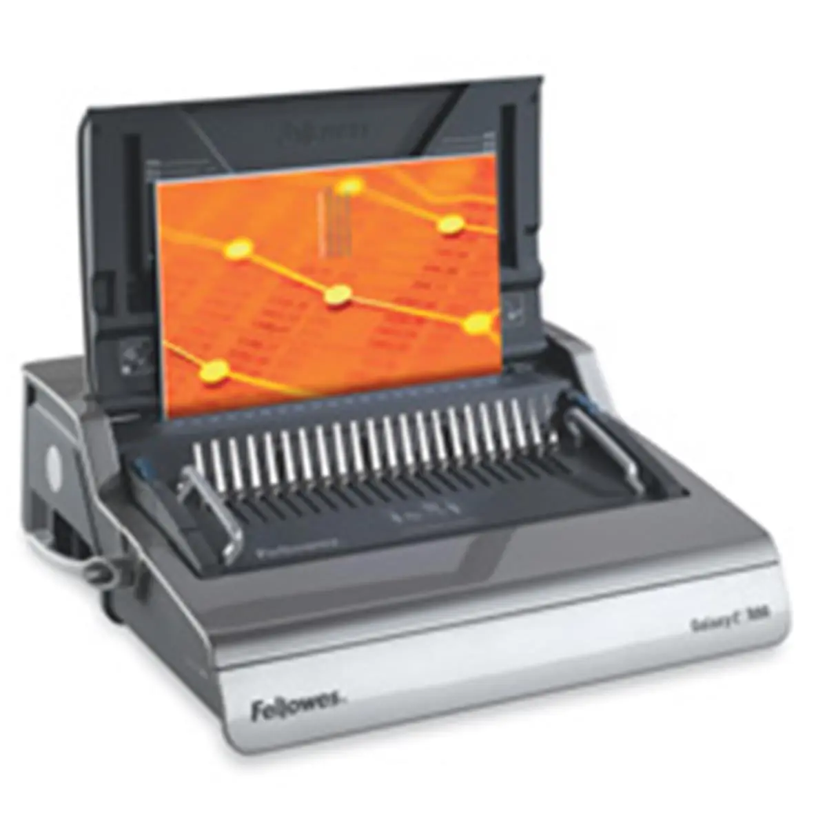 212 MAIN Electric Comb Binding Machine, 19.63in x 17.75in x 6.50in, Gray, Integrated Tray, Quick Setup