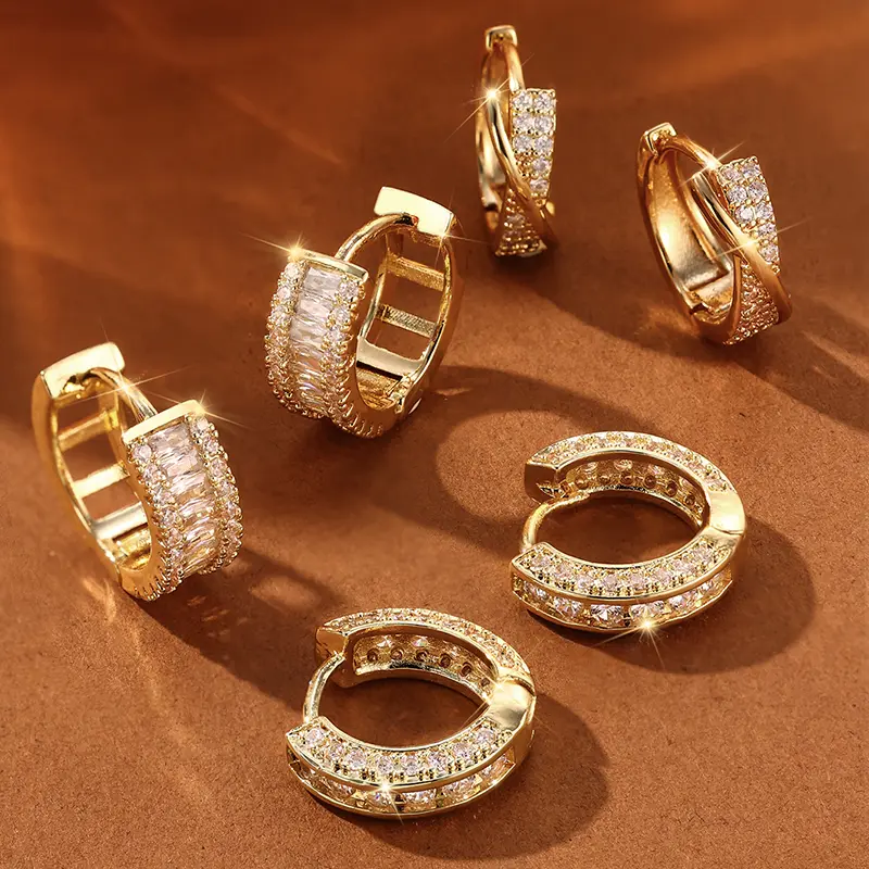 3-pair earrings set, New Fashion Earrings，earring for women，accessories for women，casual and fashionable jewelry, Mother's Day and Valentine's Day gifts, Alt Aesthetic Jewelry,  jewelry gifts for her,14k gold-plated