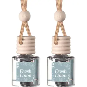 CANDECraftCo Car Air Hanging Fragrance Oil, Car Auto Freshener for Essential Oils, Scents Fragrance Aromatherapy Automobile Diffuser, Long Lasting (Fresh Linen)