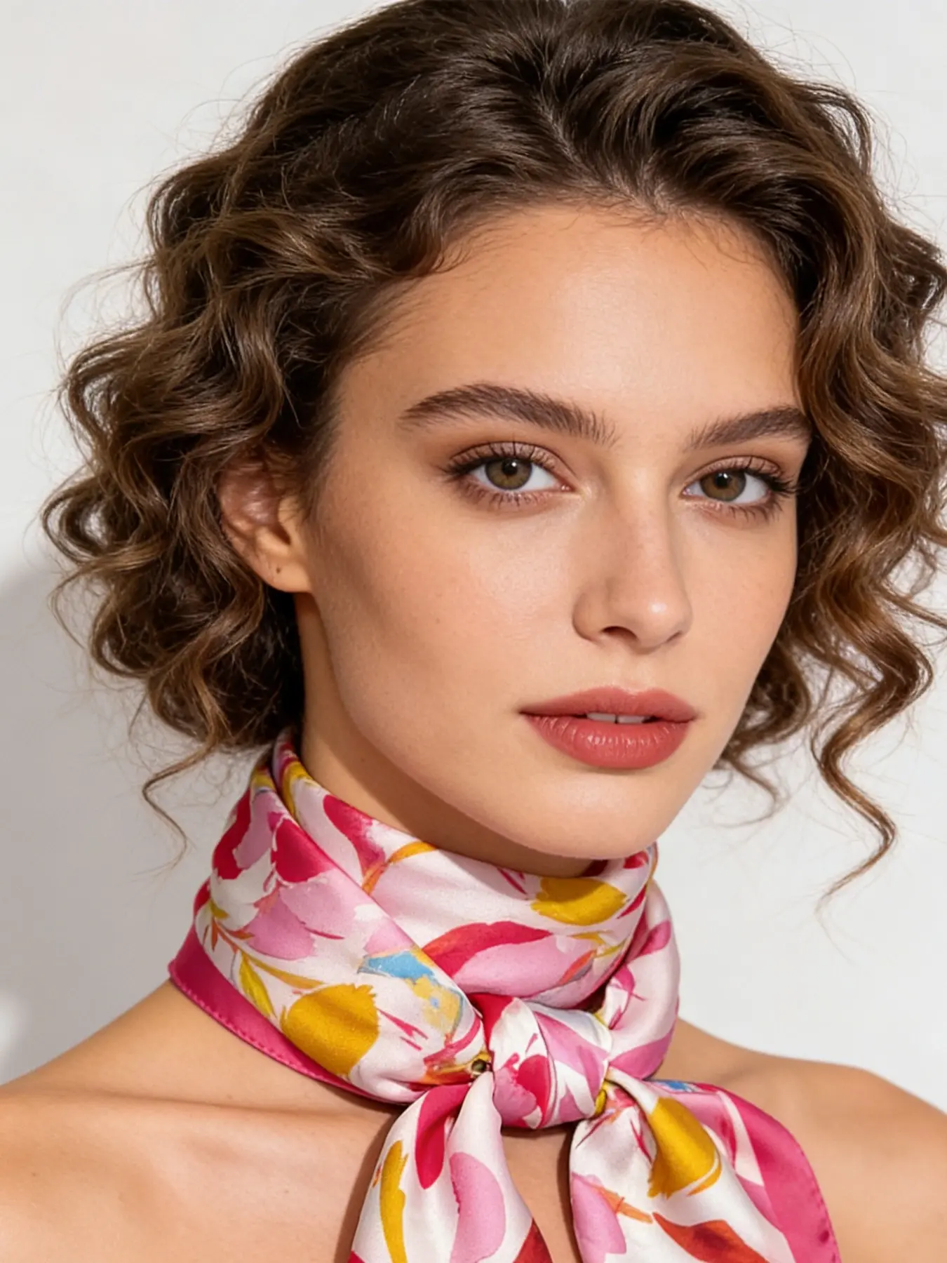 Spring Summer Vintage Plant Print Multifunctional Square Scarf, Suitable for Daily Use, Office, Vacation, Versatile Accessory